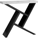 36" Hall Console Table in Black / Cement-Look